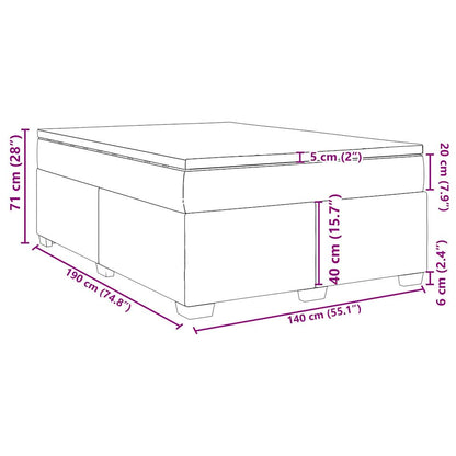 Boxspring met matras kunstleer grijs 140x190 cm