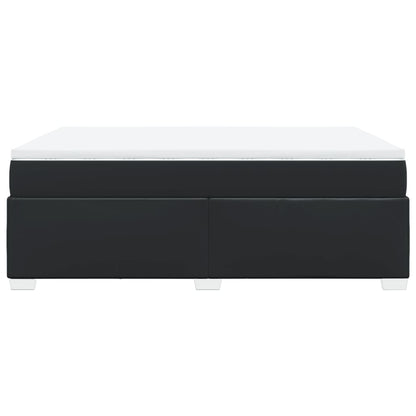 Boxspring met matras kunstleer zwart 140x200 cm