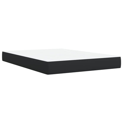 Boxspring met matras kunstleer zwart 160x200 cm
