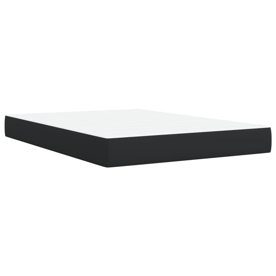 Boxspring met matras kunstleer zwart 160x200 cm