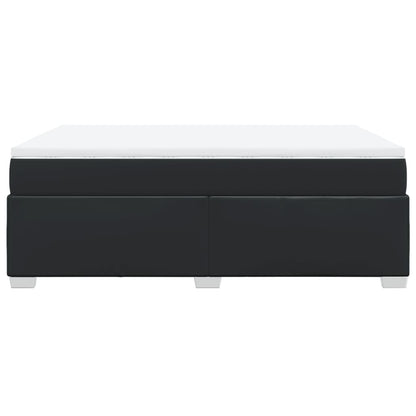 Boxspring met matras kunstleer zwart 160x200 cm