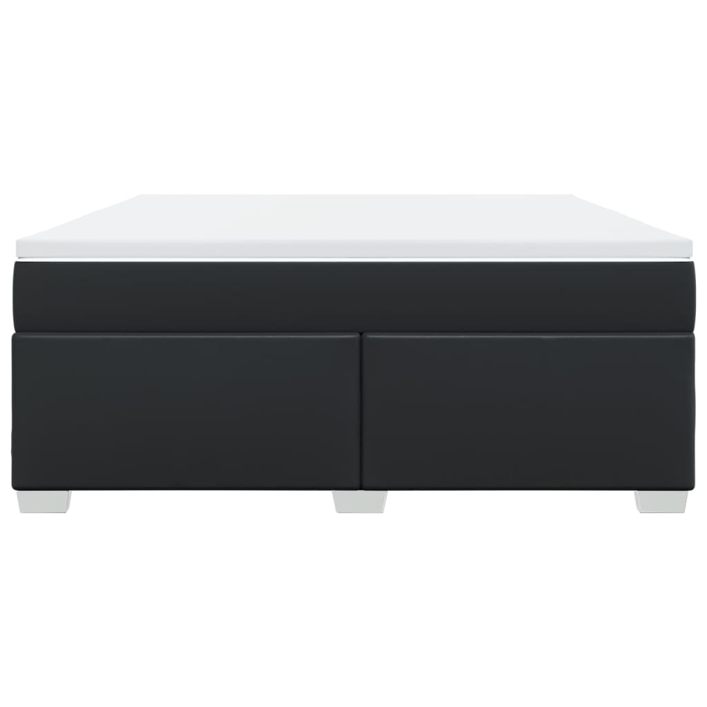 Boxspring met matras kunstleer zwart 180x200 cm