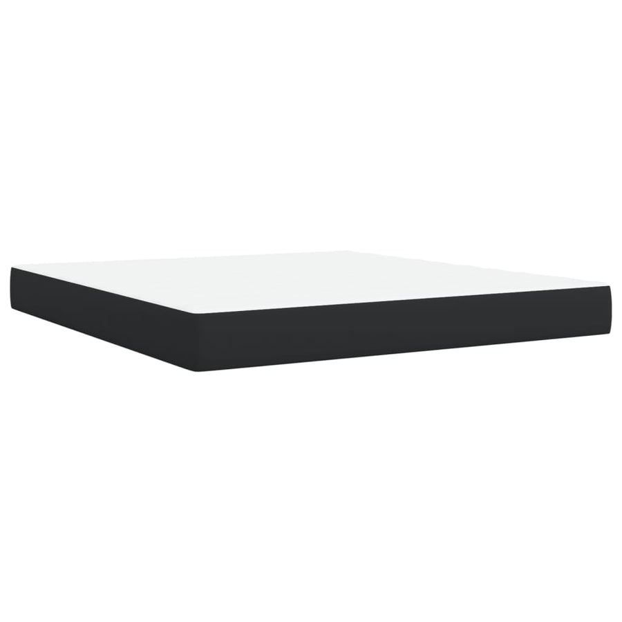 Boxspring met matras kunstleer zwart 180x200 cm