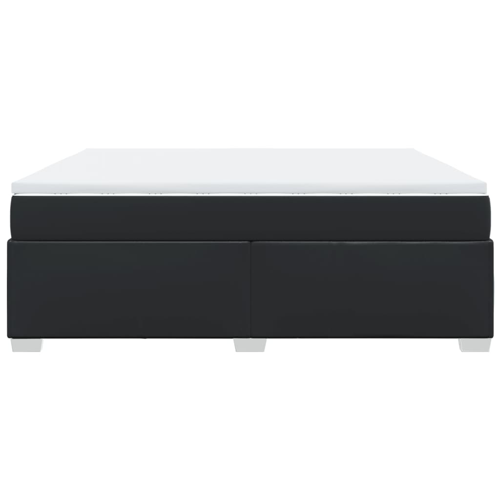 Boxspring met matras kunstleer zwart 180x200 cm