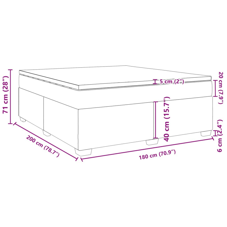 Boxspring met matras kunstleer wit 180x200 cm