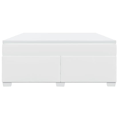 Boxspring met matras kunstleer wit 180x200 cm