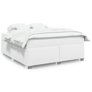 Boxspring met matras 180x200 cm kunstleer wit