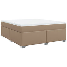 Boxspring met matras kunstleer cappuccinokleurig 180x200 cm