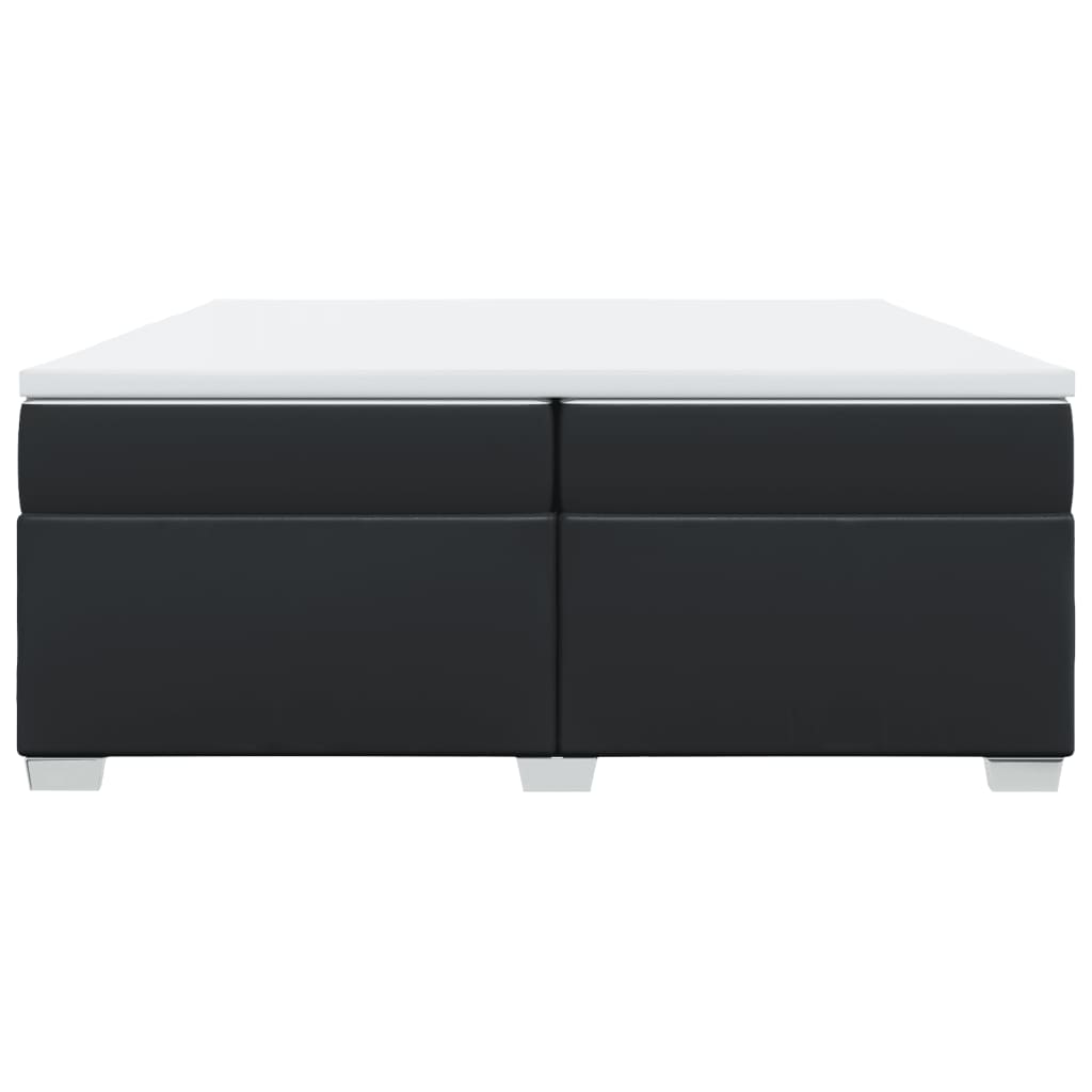 Boxspring met matras kunstleer zwart 200x200 cm
