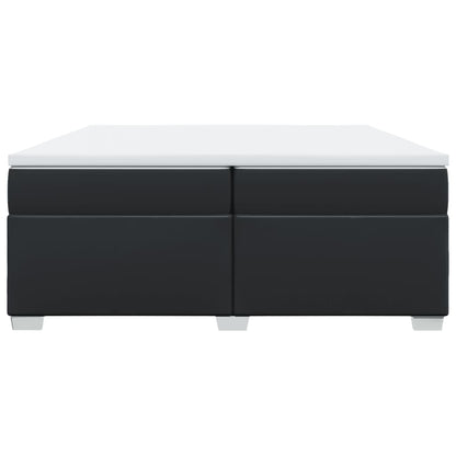 Boxspring met matras kunstleer zwart 200x200 cm