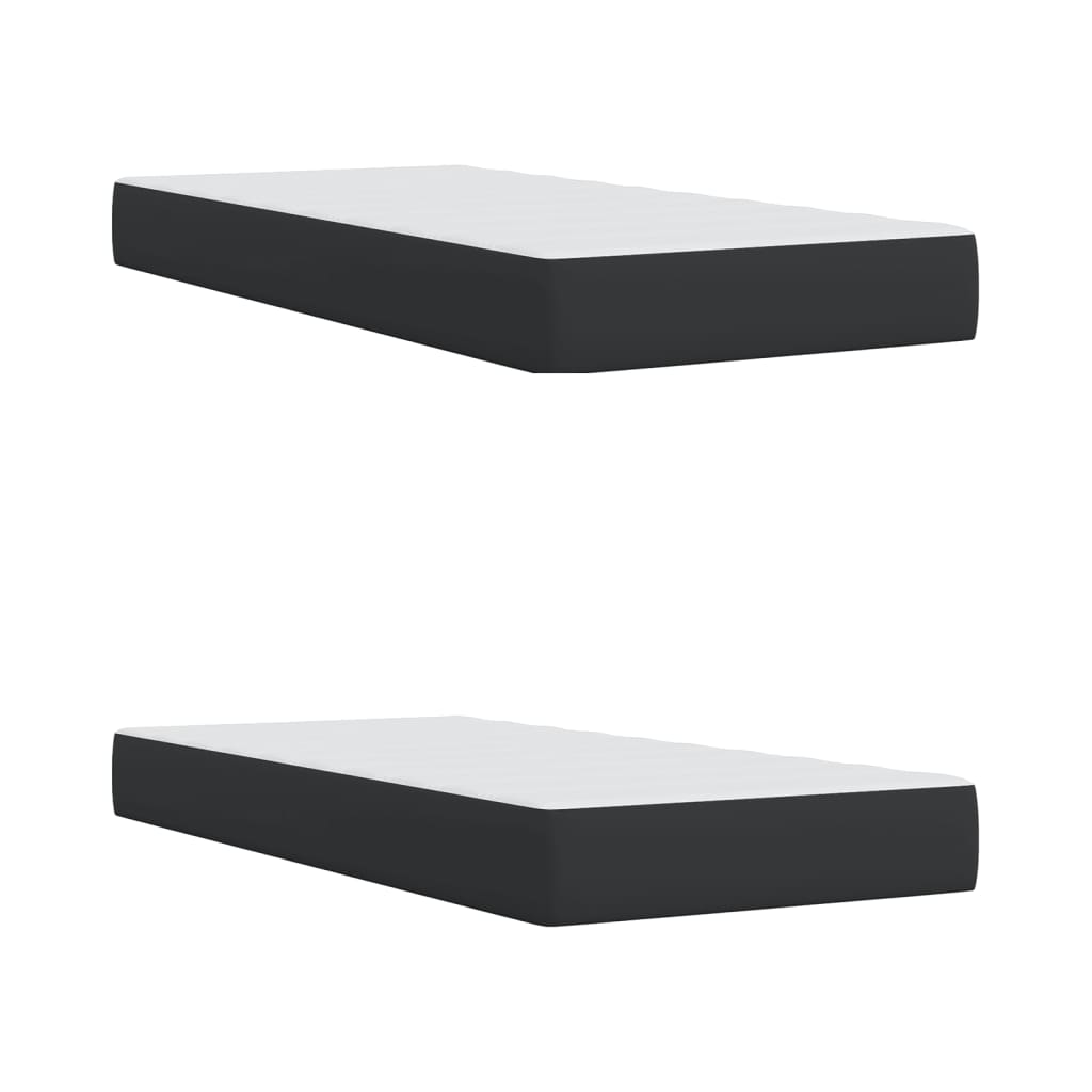 Boxspring met matras kunstleer zwart 200x200 cm