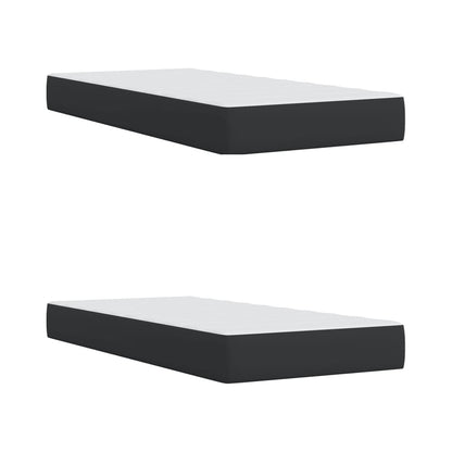 Boxspring met matras kunstleer zwart 200x200 cm