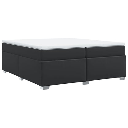 Boxspring met matras kunstleer zwart 200x200 cm