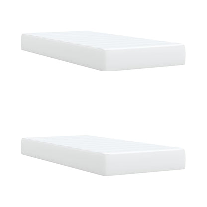Boxspring met matras kunstleer wit 200x200 cm