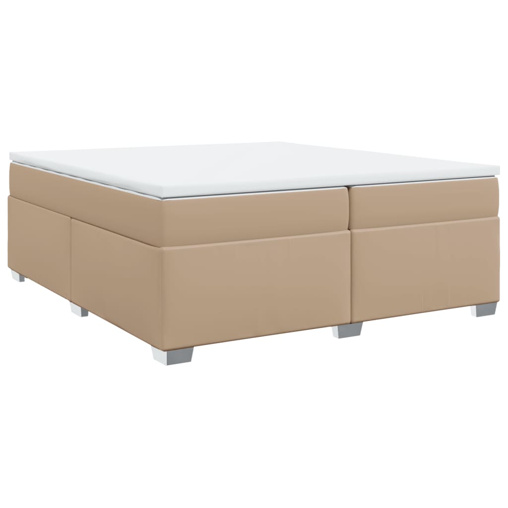 Boxspring Met Matras Kunstleer Kleurig 200 x 200 cm