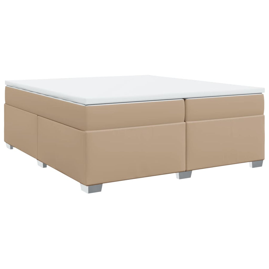 Boxspring Met Matras Kunstleer Kleurig 200 x 200 cm
