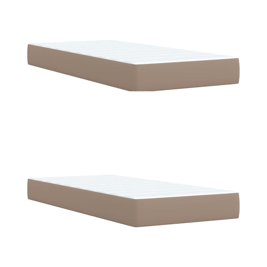 Boxspring Met Matras Kunstleer Kleurig 200 x 200 cm