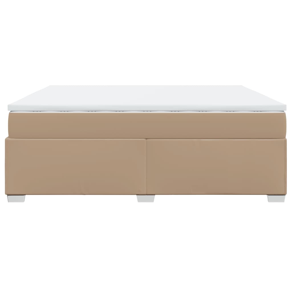 Boxspring Met Matras Kunstleer Kleurig 200 x 200 cm