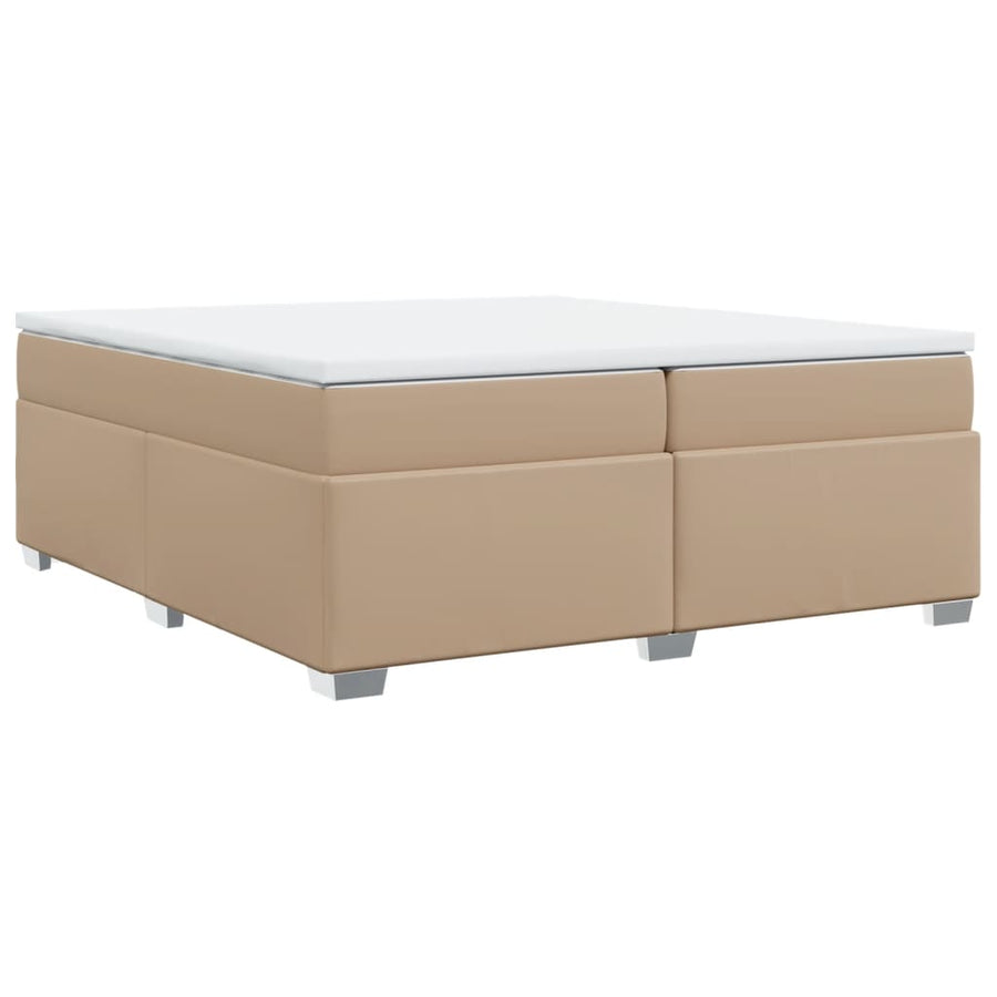 Boxspring Met Matras Kunstleer Kleurig 200 x 200 cm