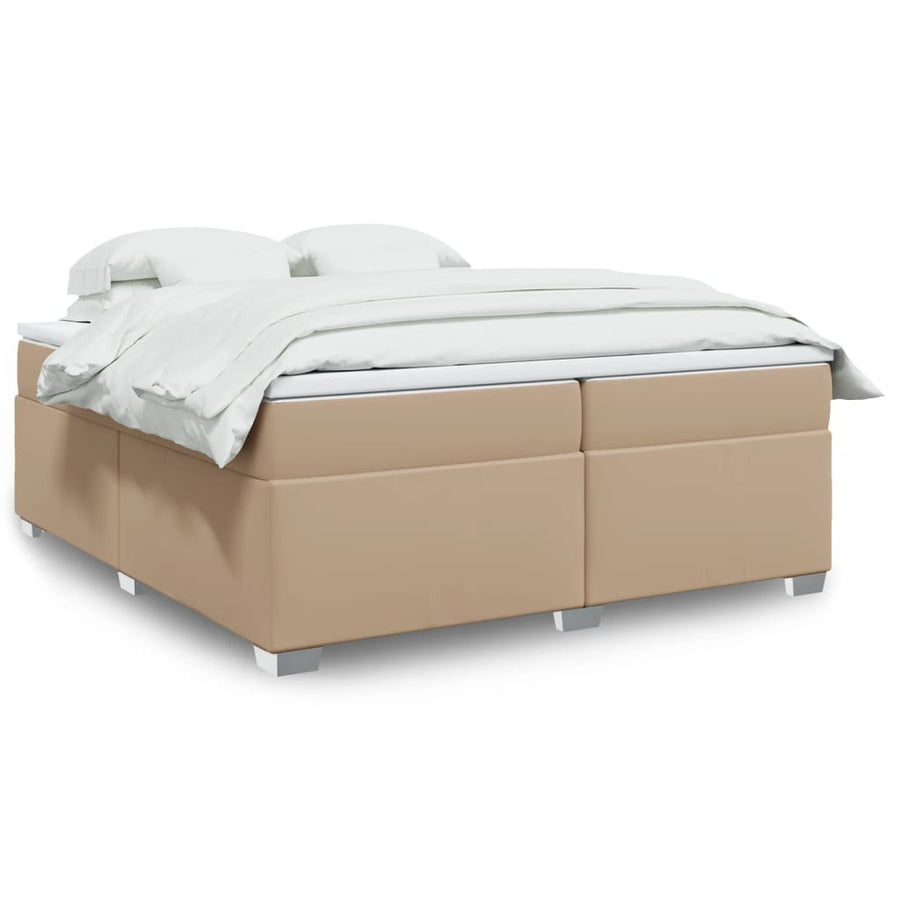 Boxspring Met Matras Kunstleer Kleurig 200 x 200 cm