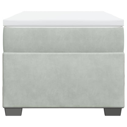 Boxspring met matras fluweel lichtgrijs 80x200 cm
