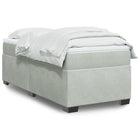 Boxspring met matras fluweel lichtgrijs 80x200 cm