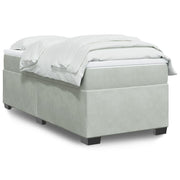 Boxspring 80x200 cm lichtgrijs fluweel
