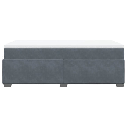 Boxspring met matras fluweel donkergrijs 80x200 cm