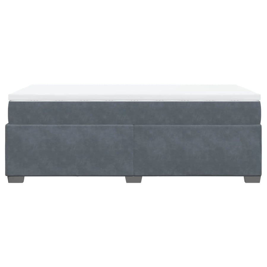 Boxspring met matras fluweel donkergrijs 80x200 cm