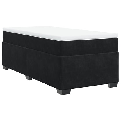 Boxspring met matras fluweel zwart 80x200 cm
