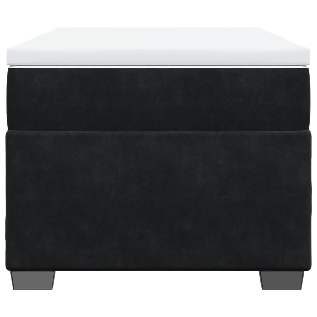 Boxspring met matras fluweel zwart 80x200 cm