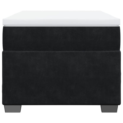 Boxspring met matras fluweel zwart 80x200 cm