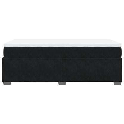 Boxspring met matras fluweel zwart 80x200 cm