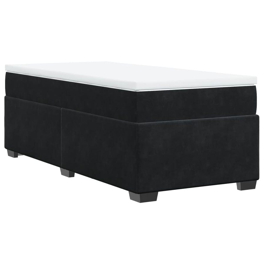 Boxspring met matras fluweel zwart 80x200 cm