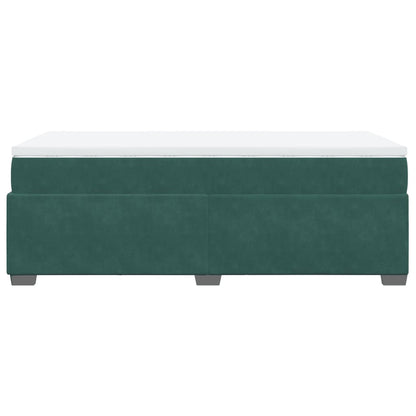 Boxspring met matras fluweel donkergroen 80x200 cm