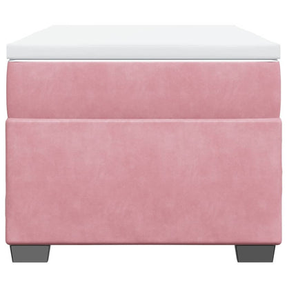 Boxspring met matras fluweel roze 80x200 cm