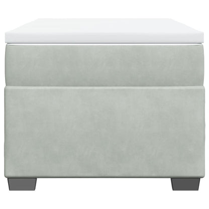 Boxspring met matras fluweel lichtgrijs 90x190 cm