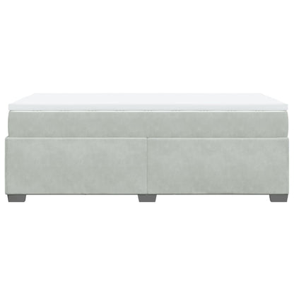 Boxspring met matras fluweel lichtgrijs 90x190 cm