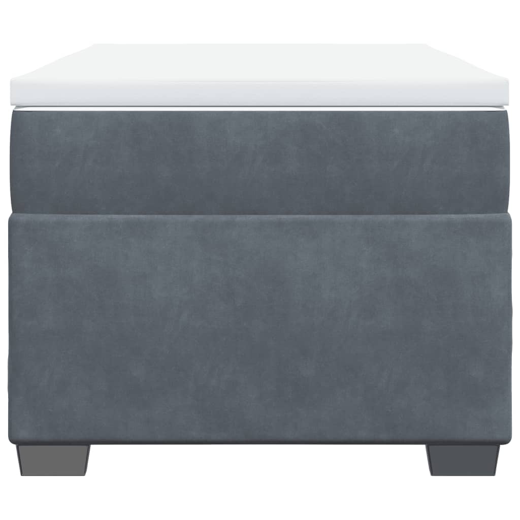 Boxspring met matras fluweel donkergrijs 90x190 cm