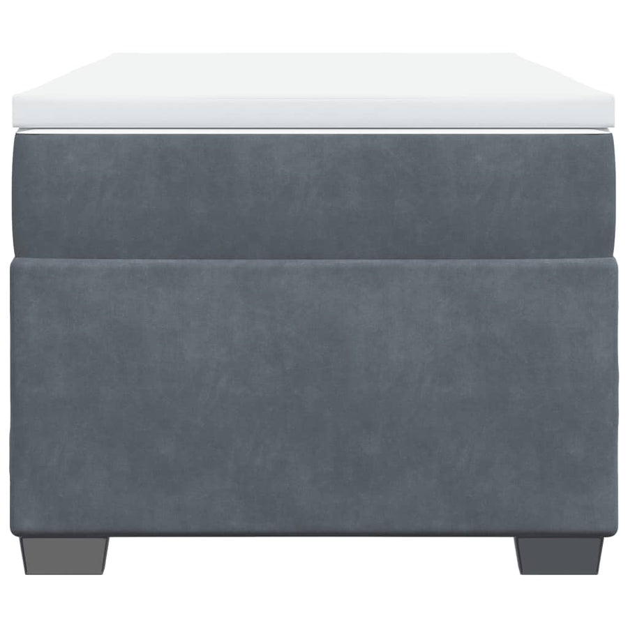Boxspring met matras fluweel donkergrijs 90x190 cm