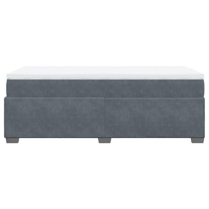 Boxspring met matras fluweel donkergrijs 90x190 cm