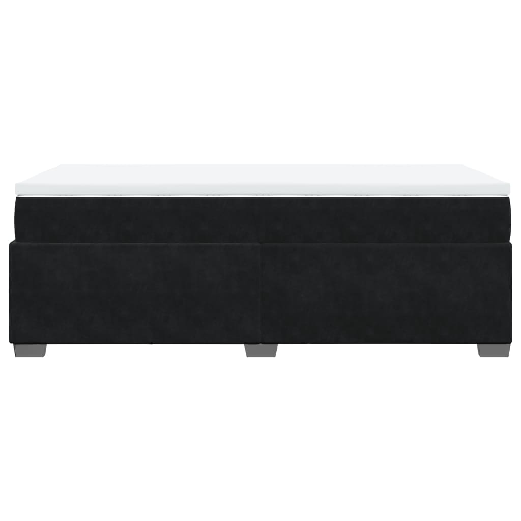 Boxspring met matras fluweel zwart 90x190 cm