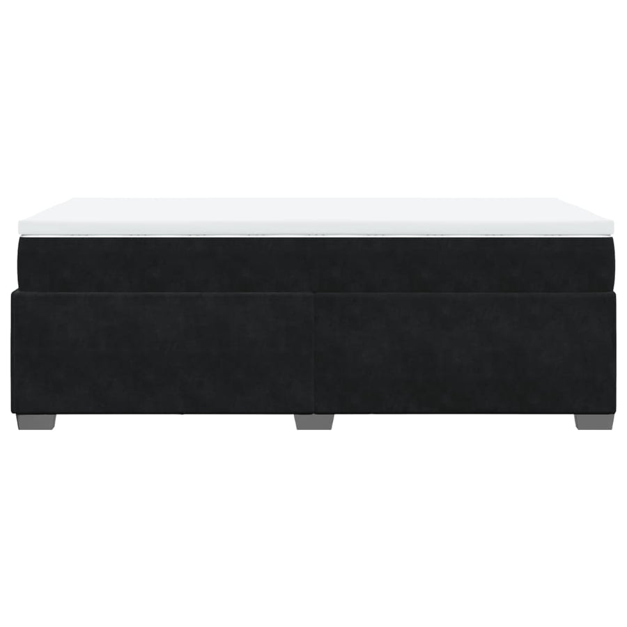 Boxspring met matras fluweel zwart 90x190 cm