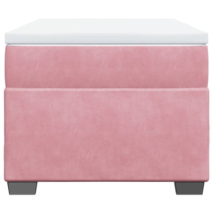 Boxspring met matras fluweel roze 90x190 cm