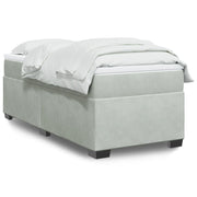 Boxspring 90x200 cm fluweel lichtgrijs