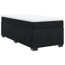 Boxspring met matras fluweel zwart 90x200 cm