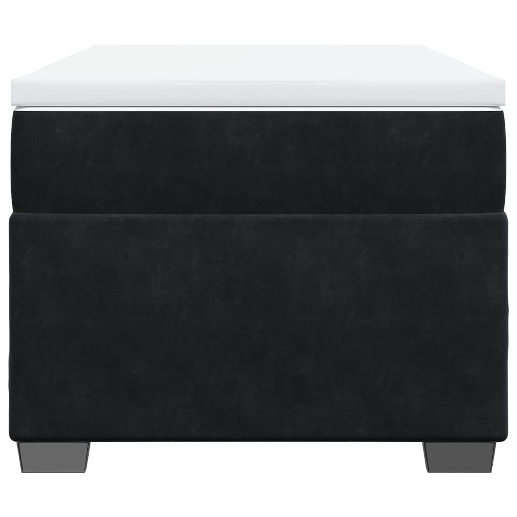Boxspring met matras fluweel zwart 90x200 cm