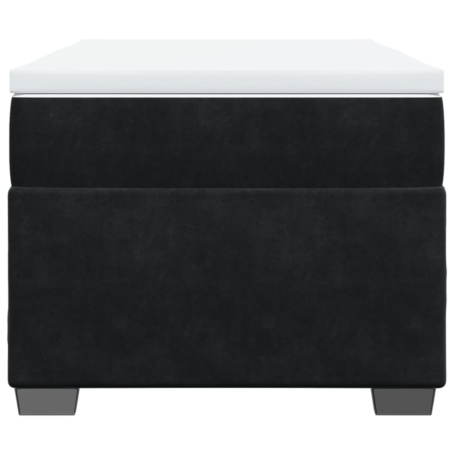 Boxspring met matras fluweel zwart 90x200 cm