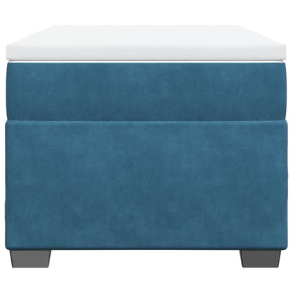 Boxspring met matras fluweel donkerblauw 90x200 cm