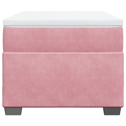 Boxspring met matras fluweel roze 90x200 cm
